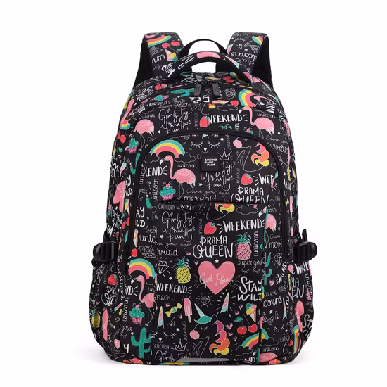Bolso de estudiante de escuela con logotipo impreso, venta al por mayor, mochila personalizada con impresión de bolsa de tarea para clase de formación